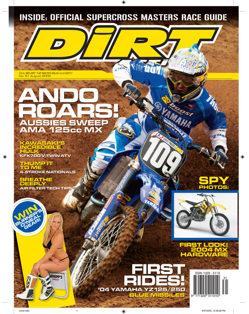 Craig Anderson Dirt Magazine Cover Motor Bike Off road training