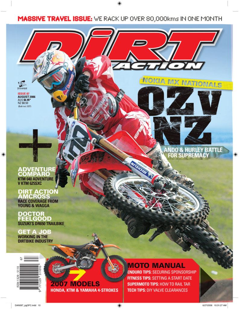 Craig Anderson Dirt Magazine Cover MX Training